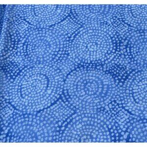 Blue Cotton Fat Quarter 18x22" Fabric Swirls Design Quilting Crafts